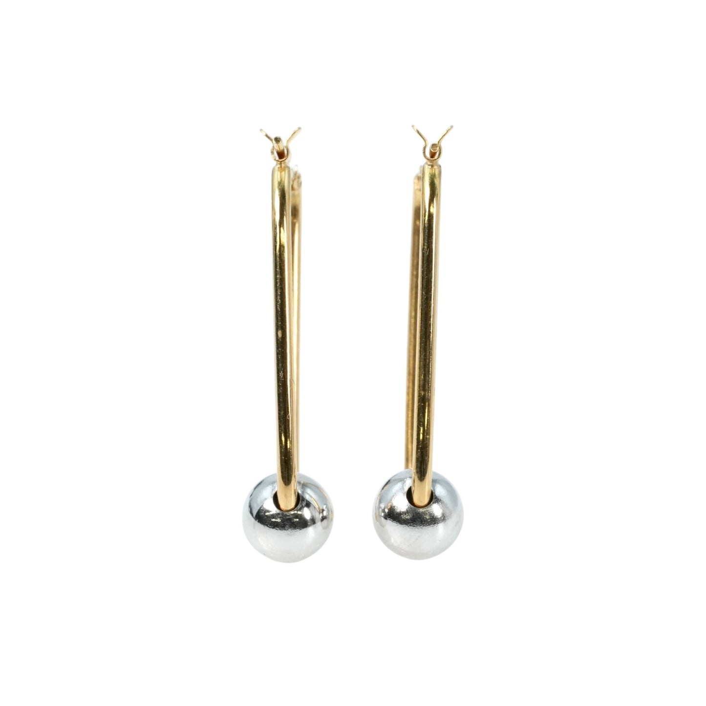 K18 Yellowgold Whitegold Earring
