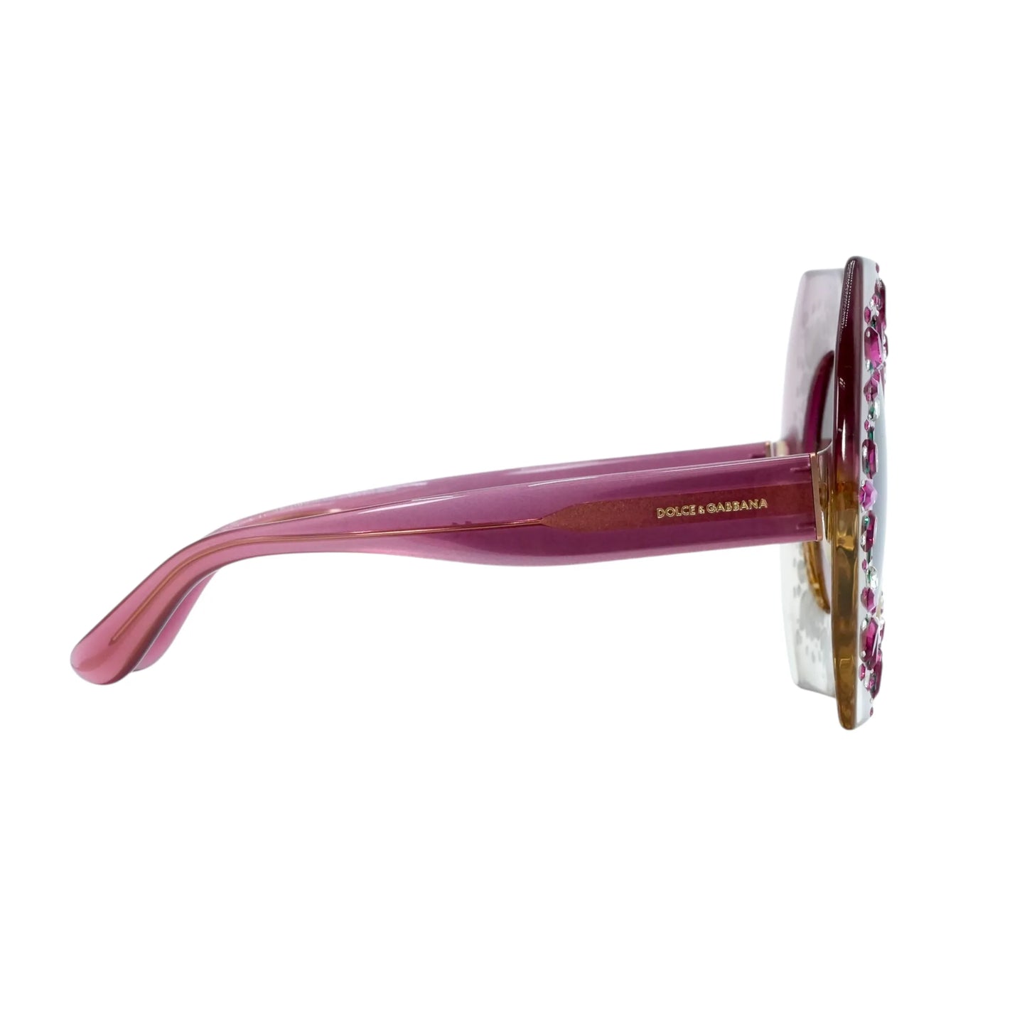 DOLCE&GABBANA Rhinestone Sunglasses - Pink - 33982