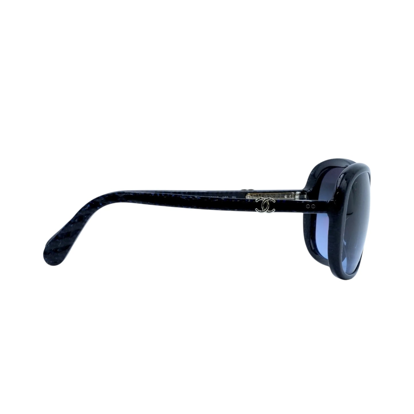 CHANEL CC Logo Blue Frame Sunglasses - Blue - 34485