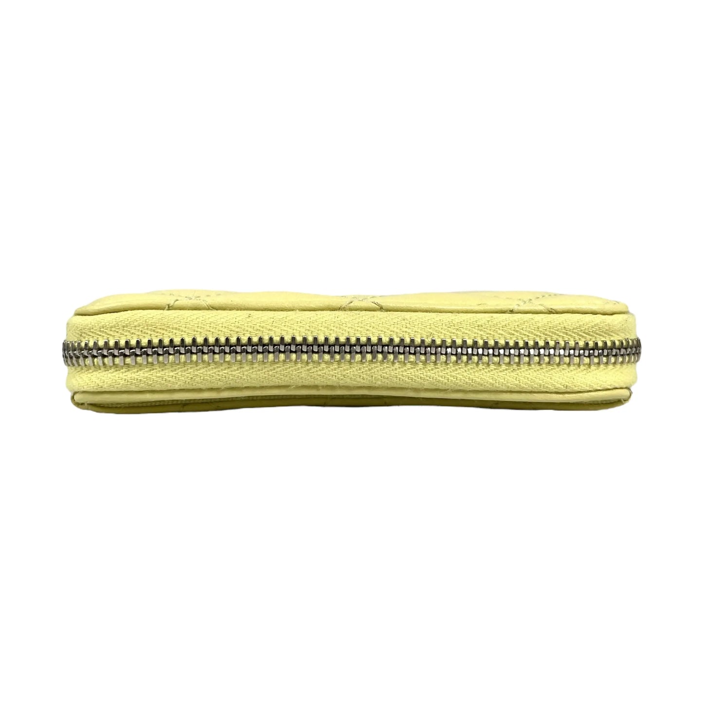 CHANEL Materasse Lambskin Coin Case - Yellow