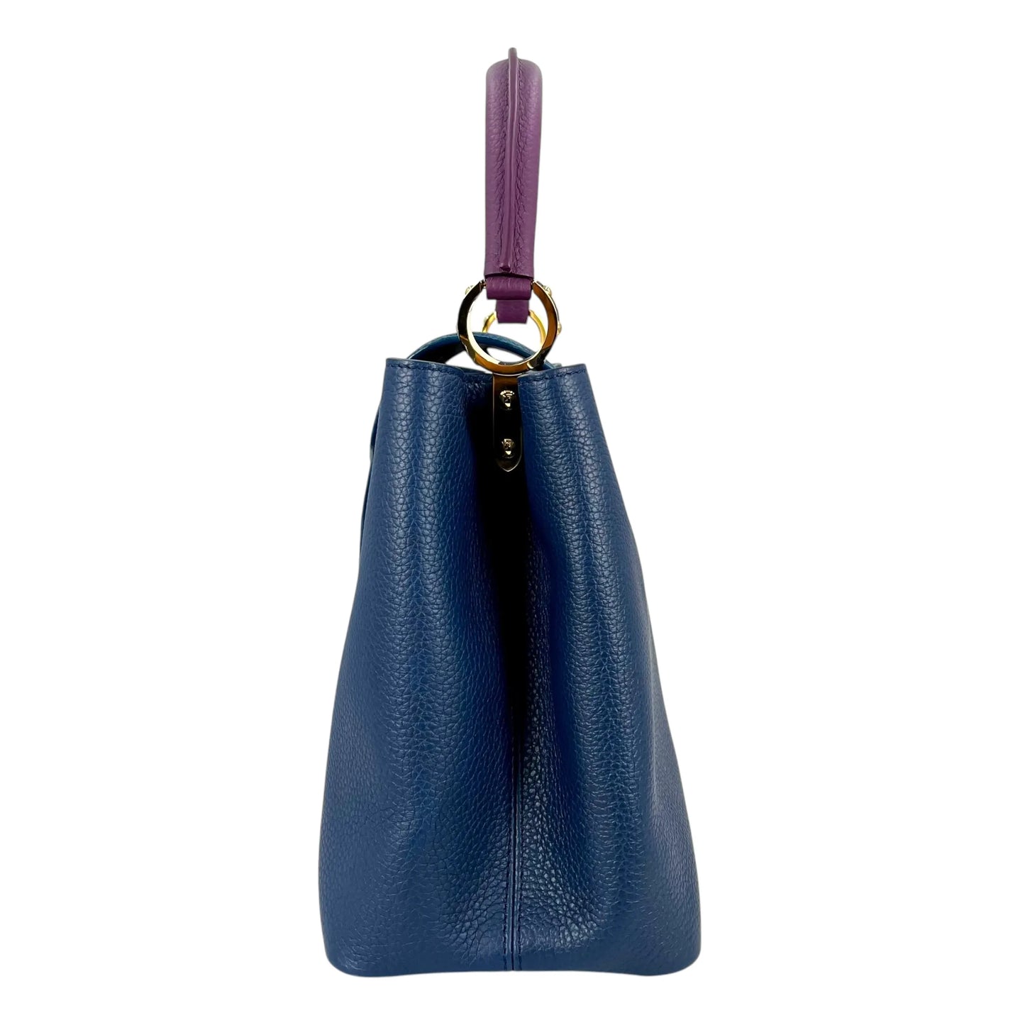 Louis Vuitton Capucines MM Taurillon Leather Hand Bag - Navy Blue