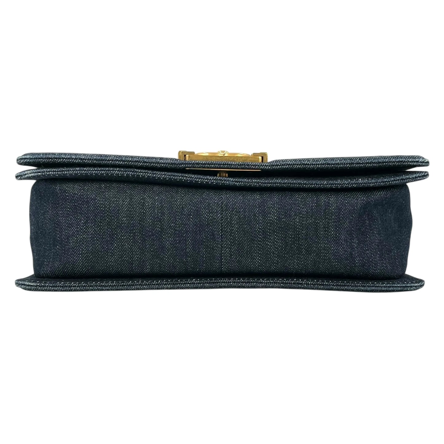CHANEL Boy Flap Bag Chain Shoulder Bag - Navy