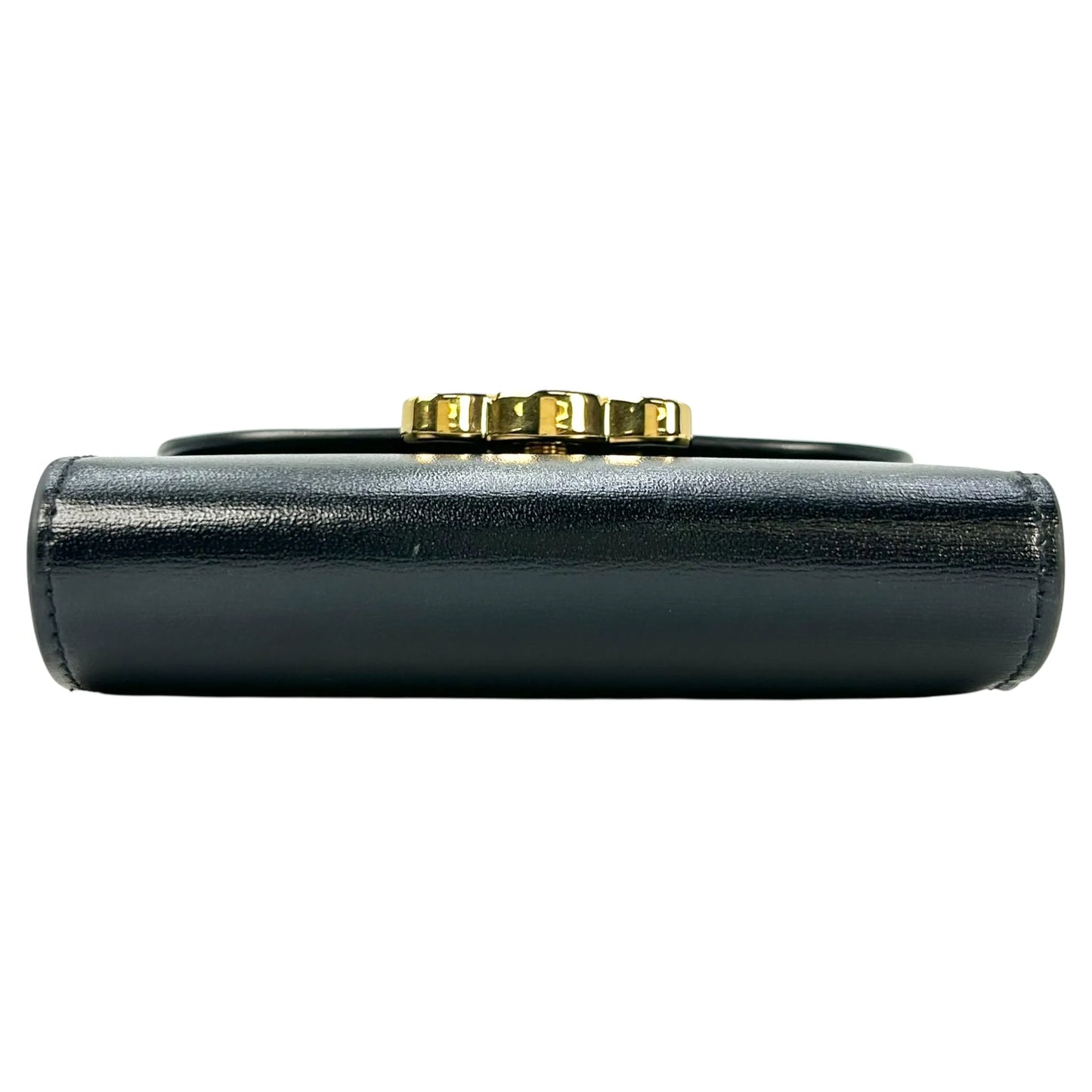 CELINE Triomphe Compact Wallet - Black