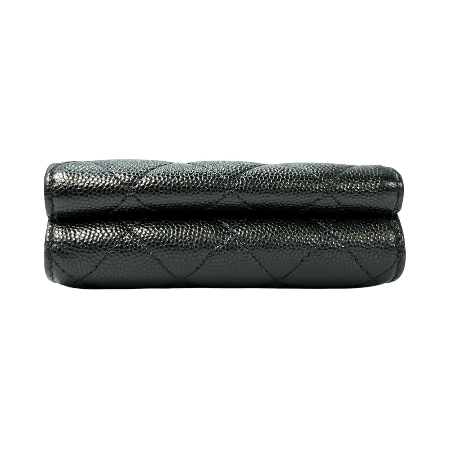 CHANEL Classic Small Flap Compact Wallet Caviar Skin - Black