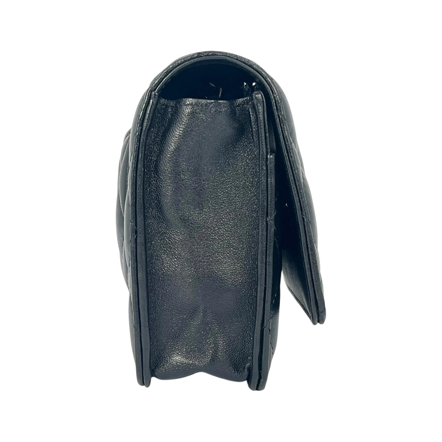 CHANEL Matelasse Lamskin Chain Wallet - Black
