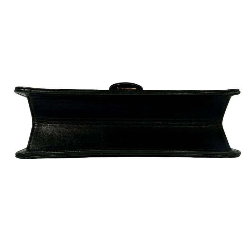 CHANEL Matelasse Lambskin Chain Shoulder Bag - Black