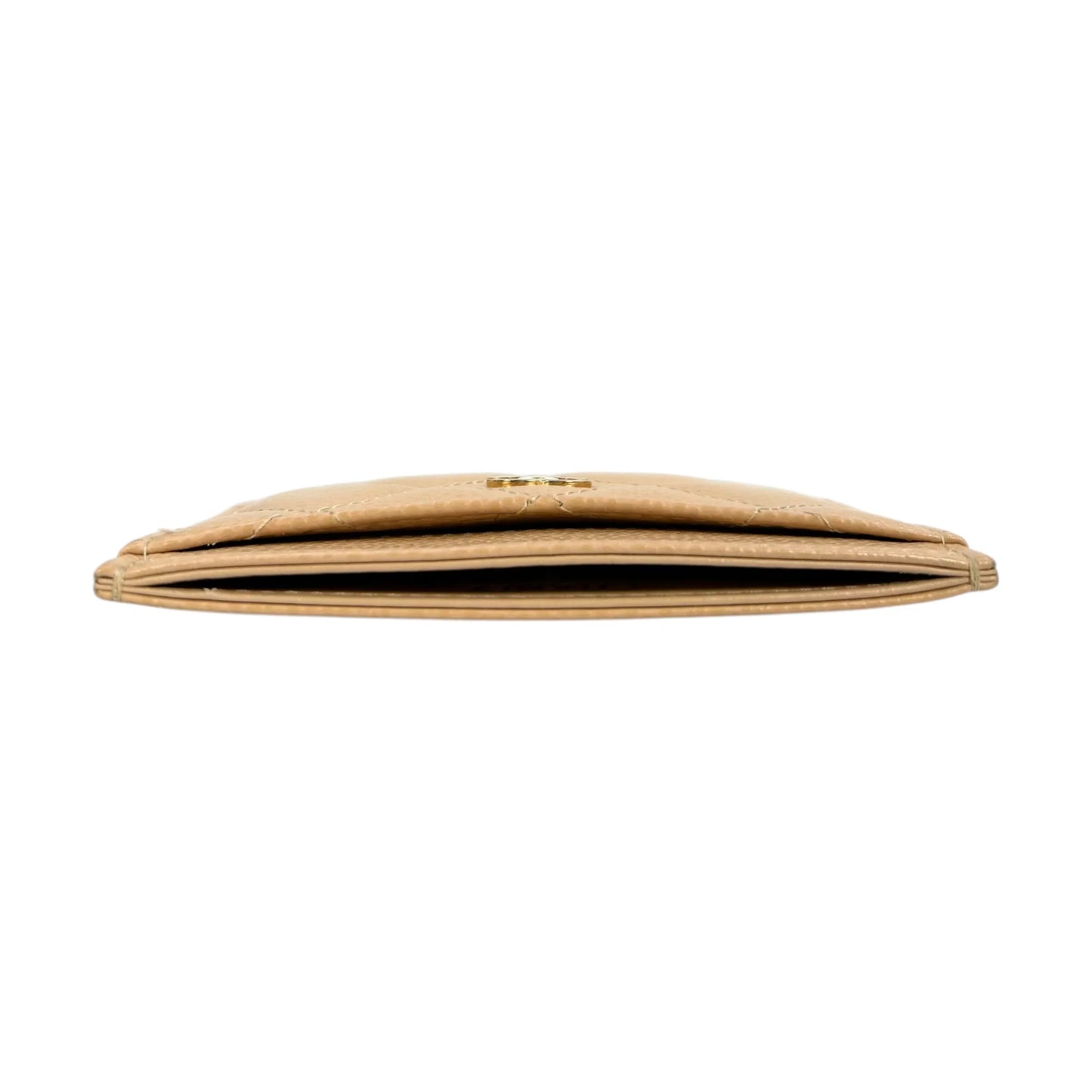 CHANEL Caviarskin Classic Flap Card Case - Beige