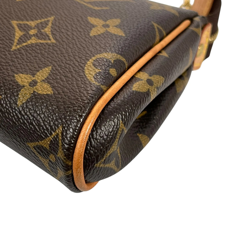 LOUIS VUITTON Eva Clutch Monogram Canvas Shoulder Bag - Brown
