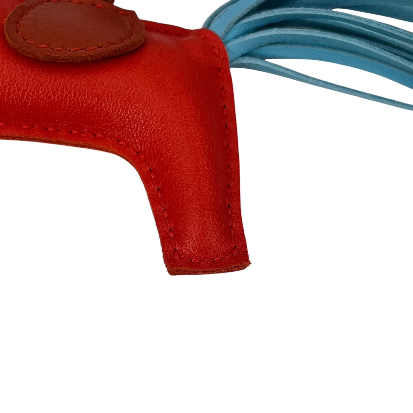 HERMES Rodeo Horse Bag Charm PM Red
