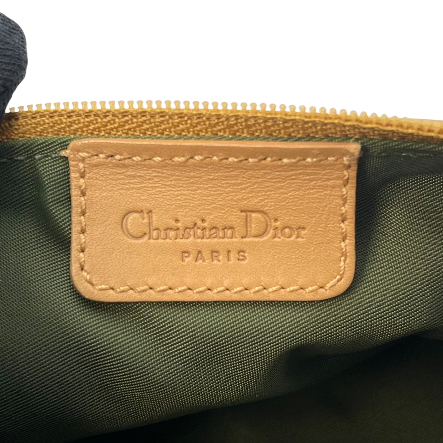 Dior Trotter Canvas Pouch Olive Green