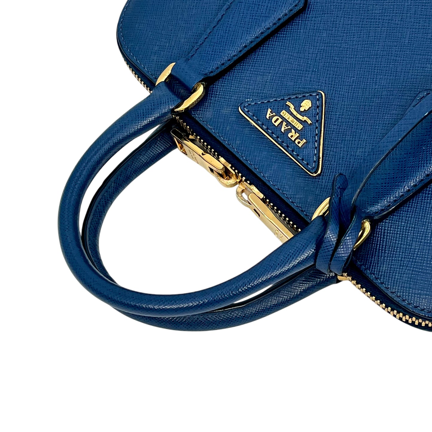 PRADA Saffiano Promenade 2way Bag Blue