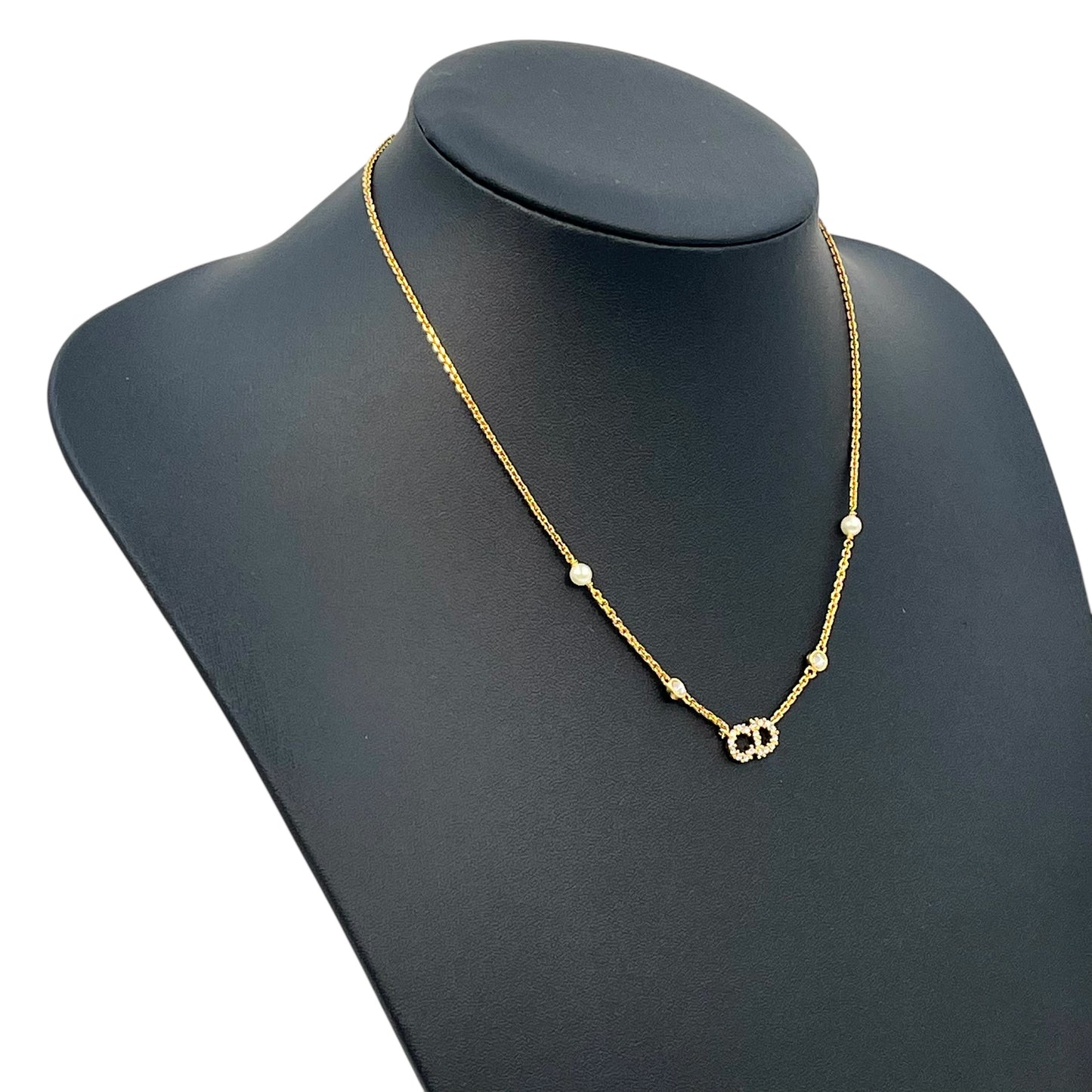Dior Clair D Lune Necklace Metal Resin Pearl and Crystal