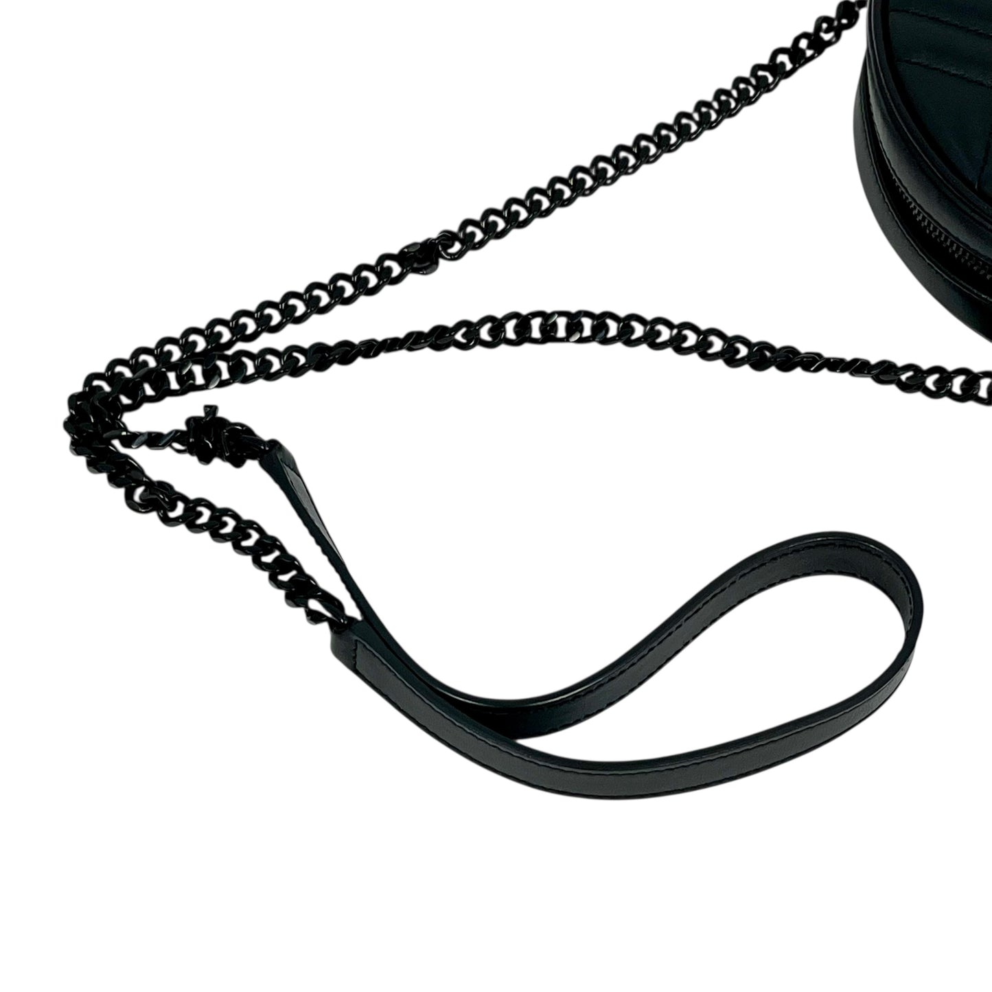 Saint Laurent Vinyle Mini Chain Shoulder Bag - Black
