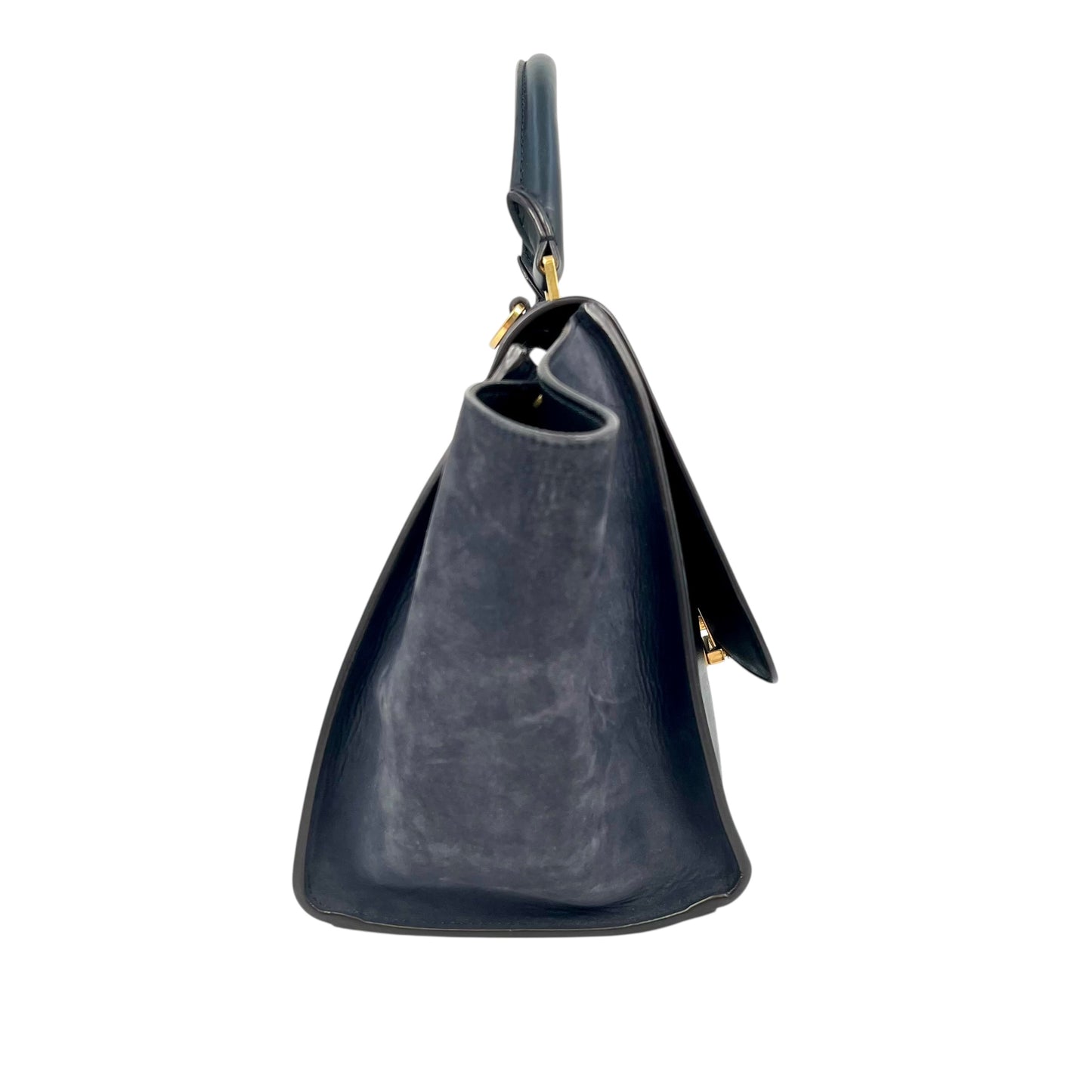CELINE Trapeze Hand Bag - Navy Blue
