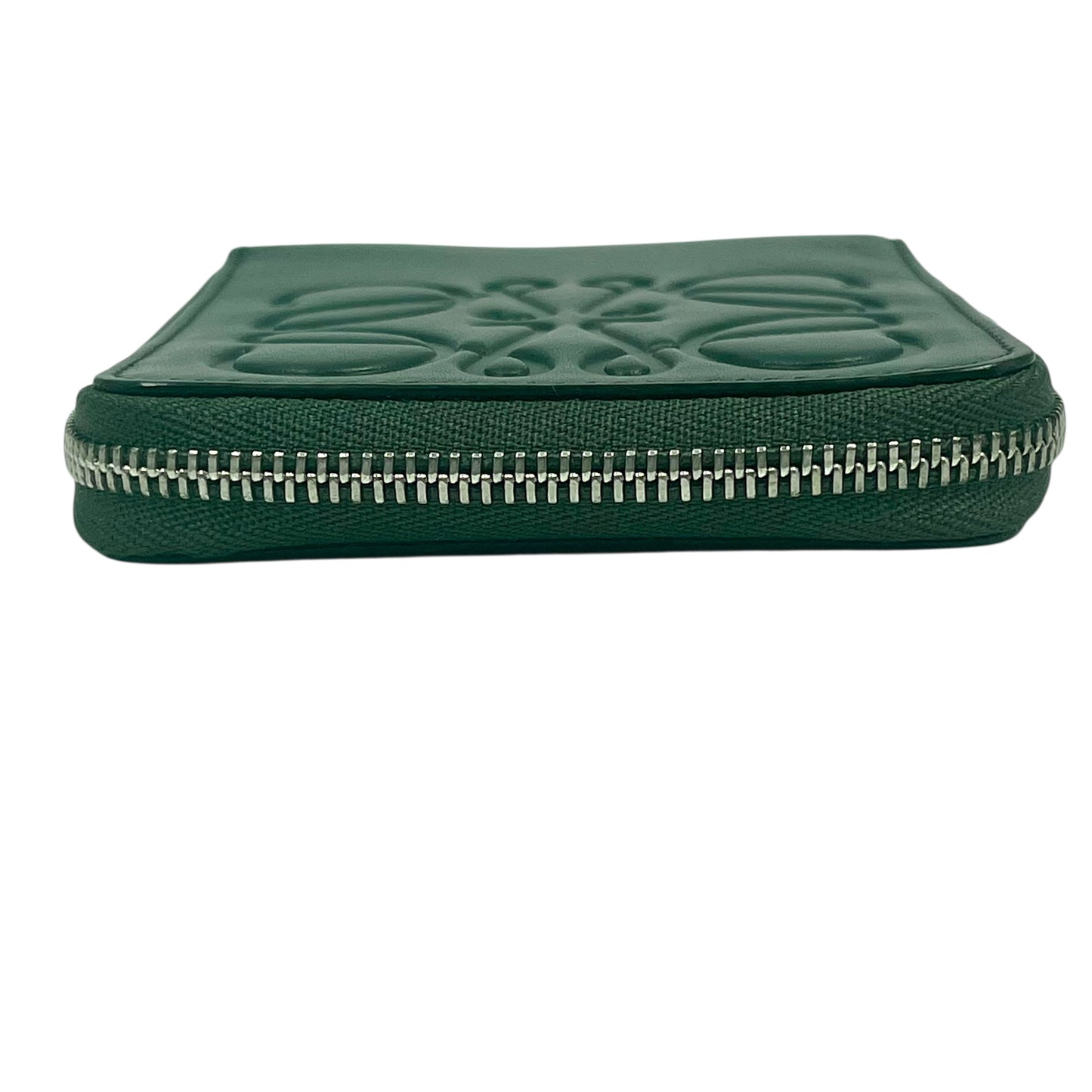 LOEWE Anagram Zip Around Bi-fold Compact Wallet - Green