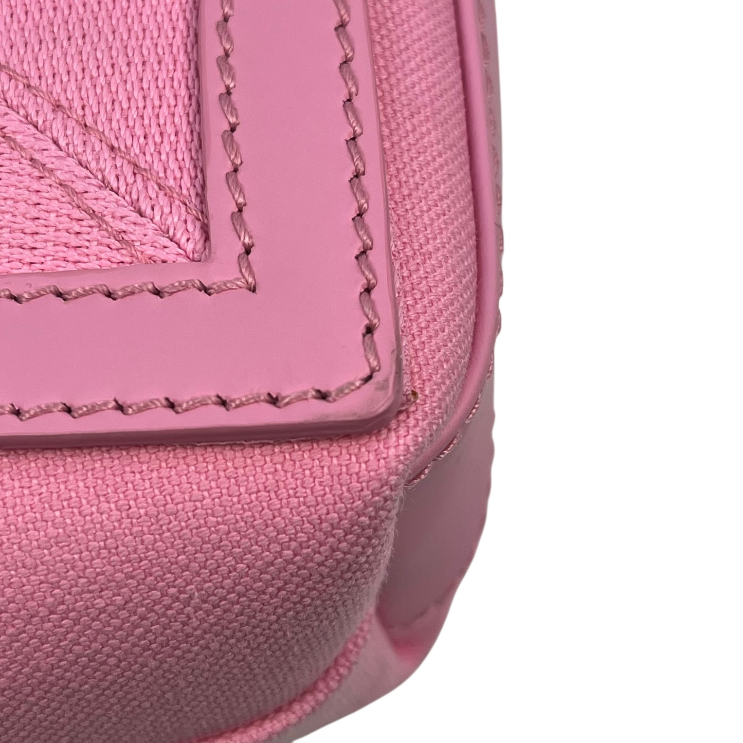 BALENCIAGA Navy Canvas XS Hand Bag - Pink