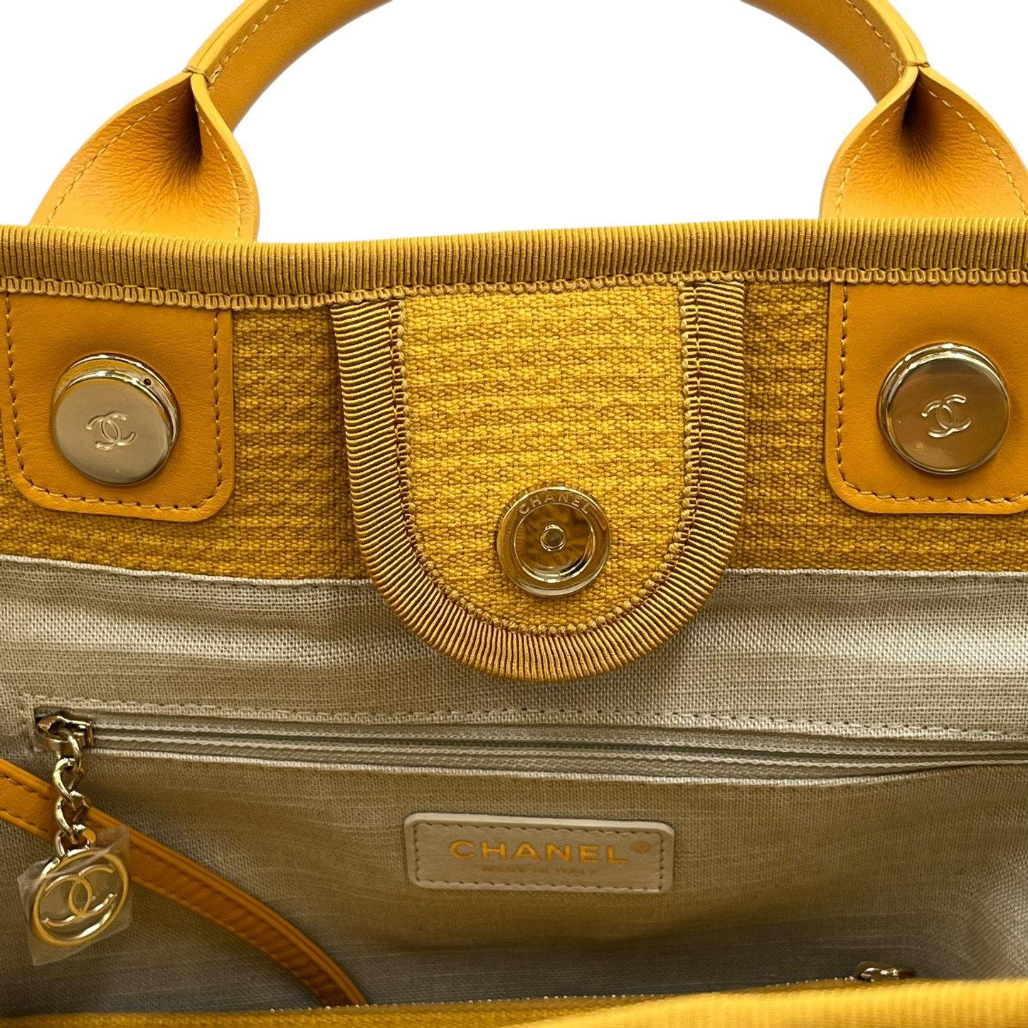 CHANEL Deauville Tote Bag - Yellow