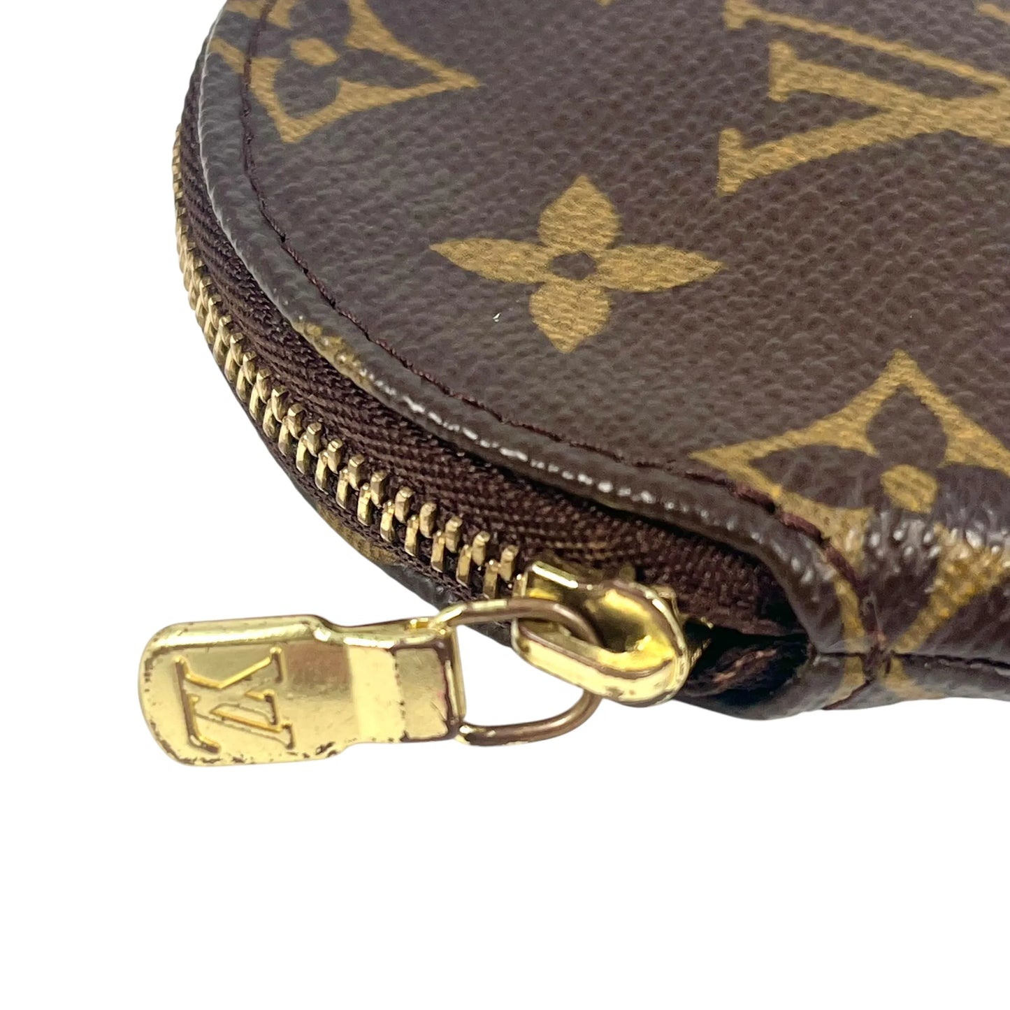 Louis Vuitton Monogram Porte-Monnaie Rond Coin Case - Brown