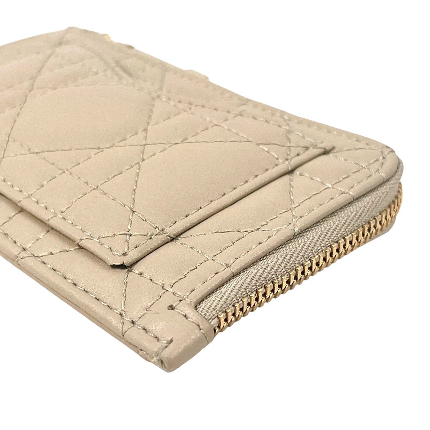 Dior Coin Purse Card Case - Beige