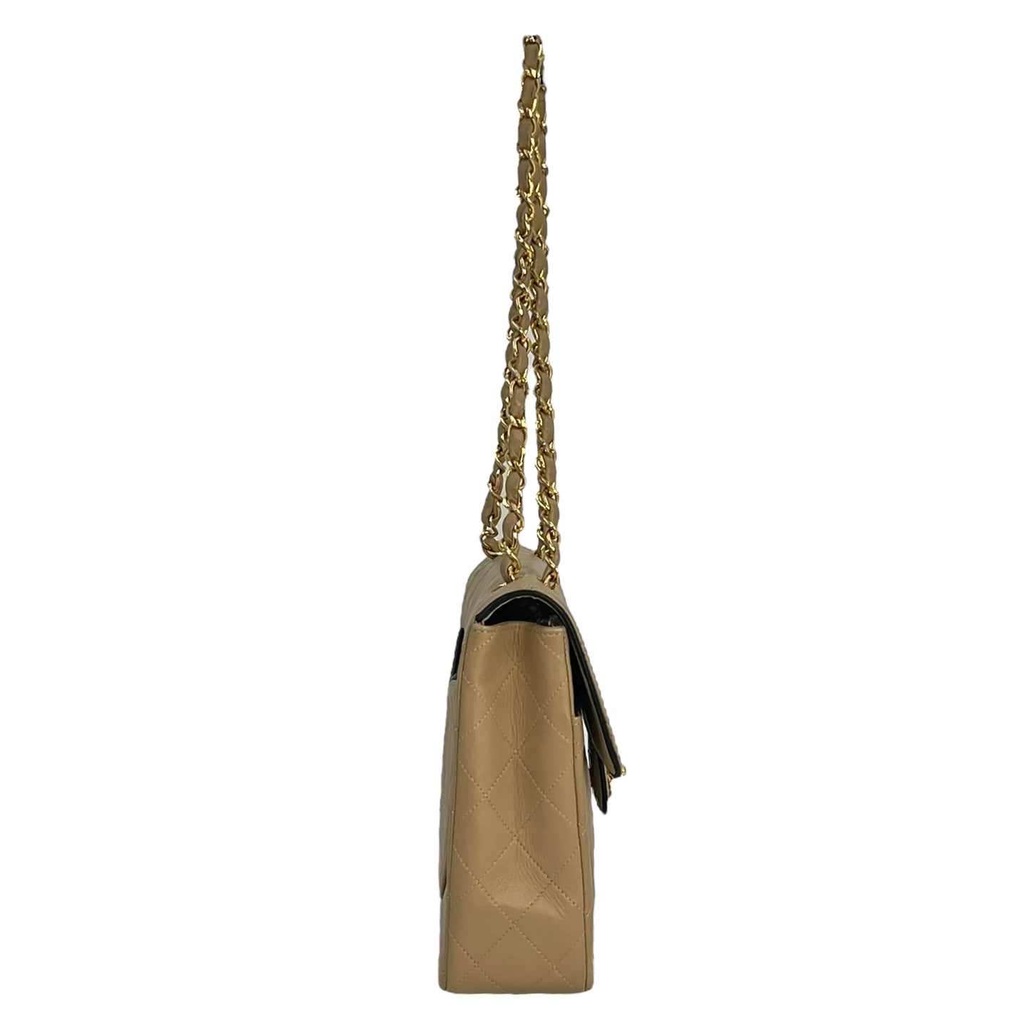 CHANEL 2.55 East West Matelasse Chain Shoulder Bag - Beige