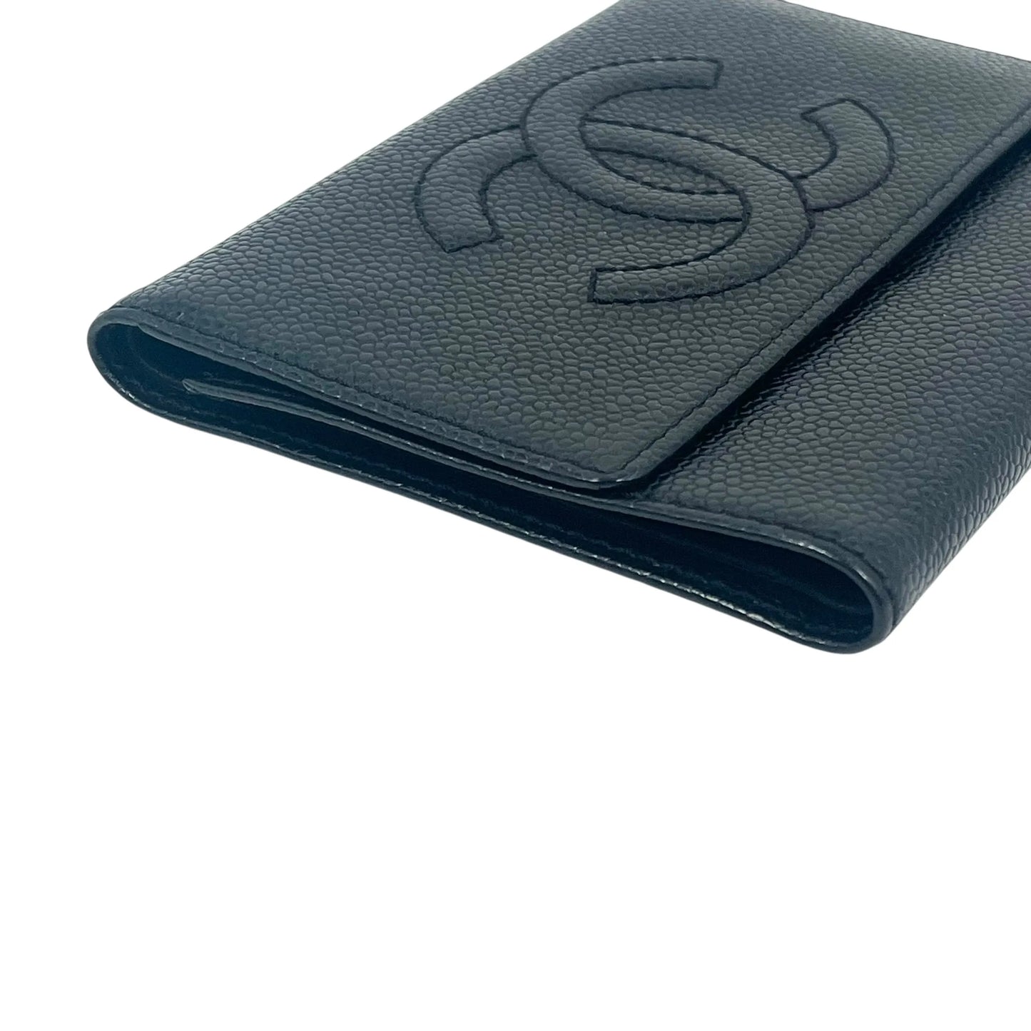 CHANEL Coco Mark Compact Wallet - Black
