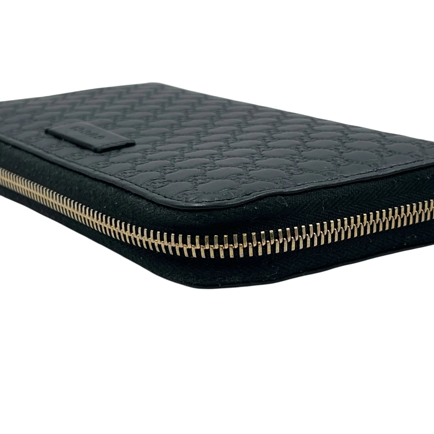 GUCCI Microguccissima Round Zip Long Wallet - Black