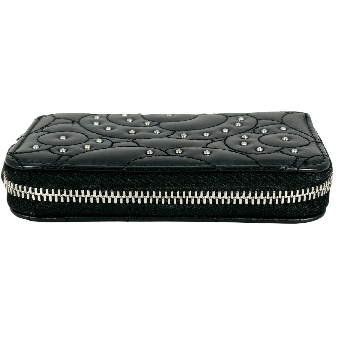 CHANEL Camellia Coin Purse Card Case Wallet - Black