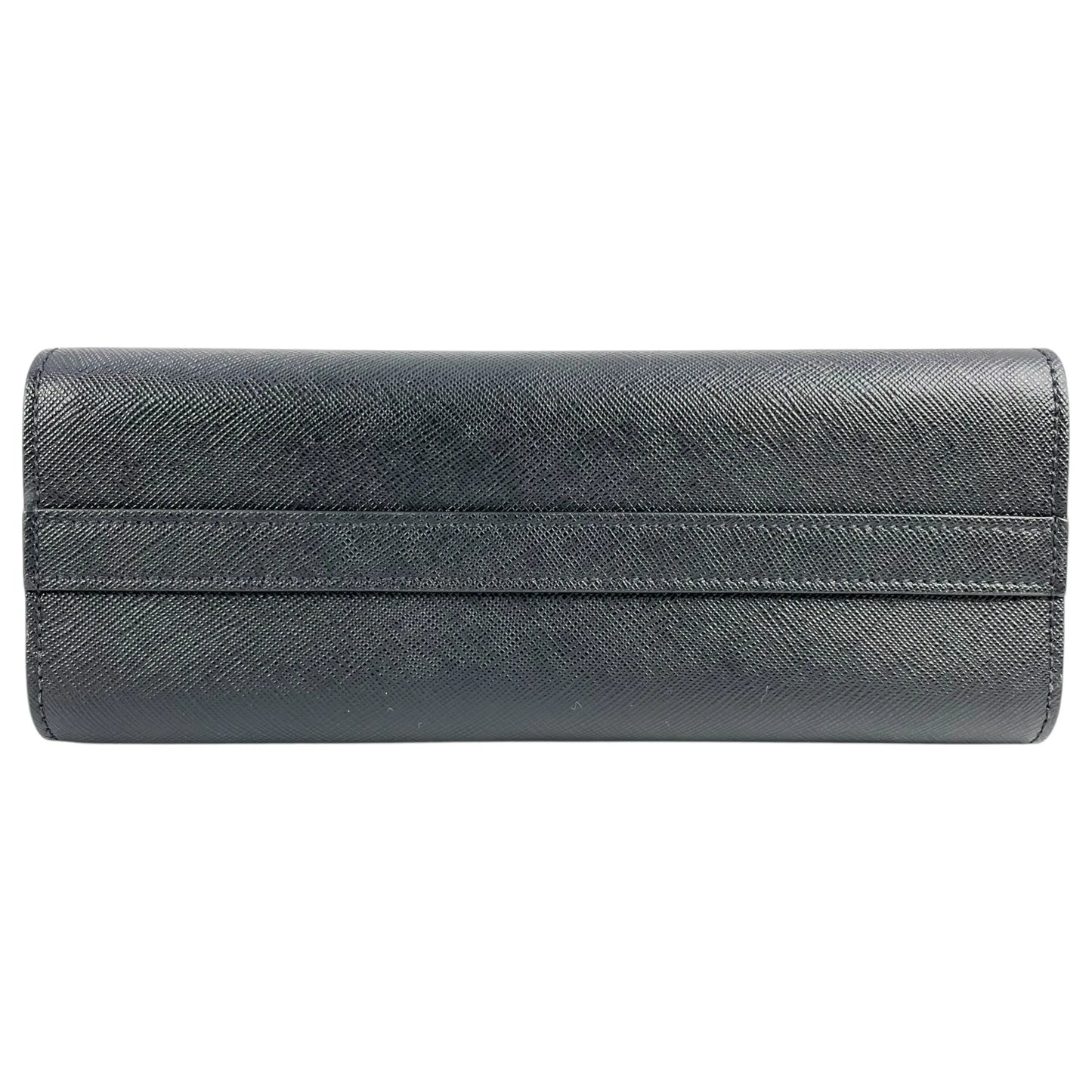 PRADA Esplanade Saffiano Leather Shoulder Bag - Black