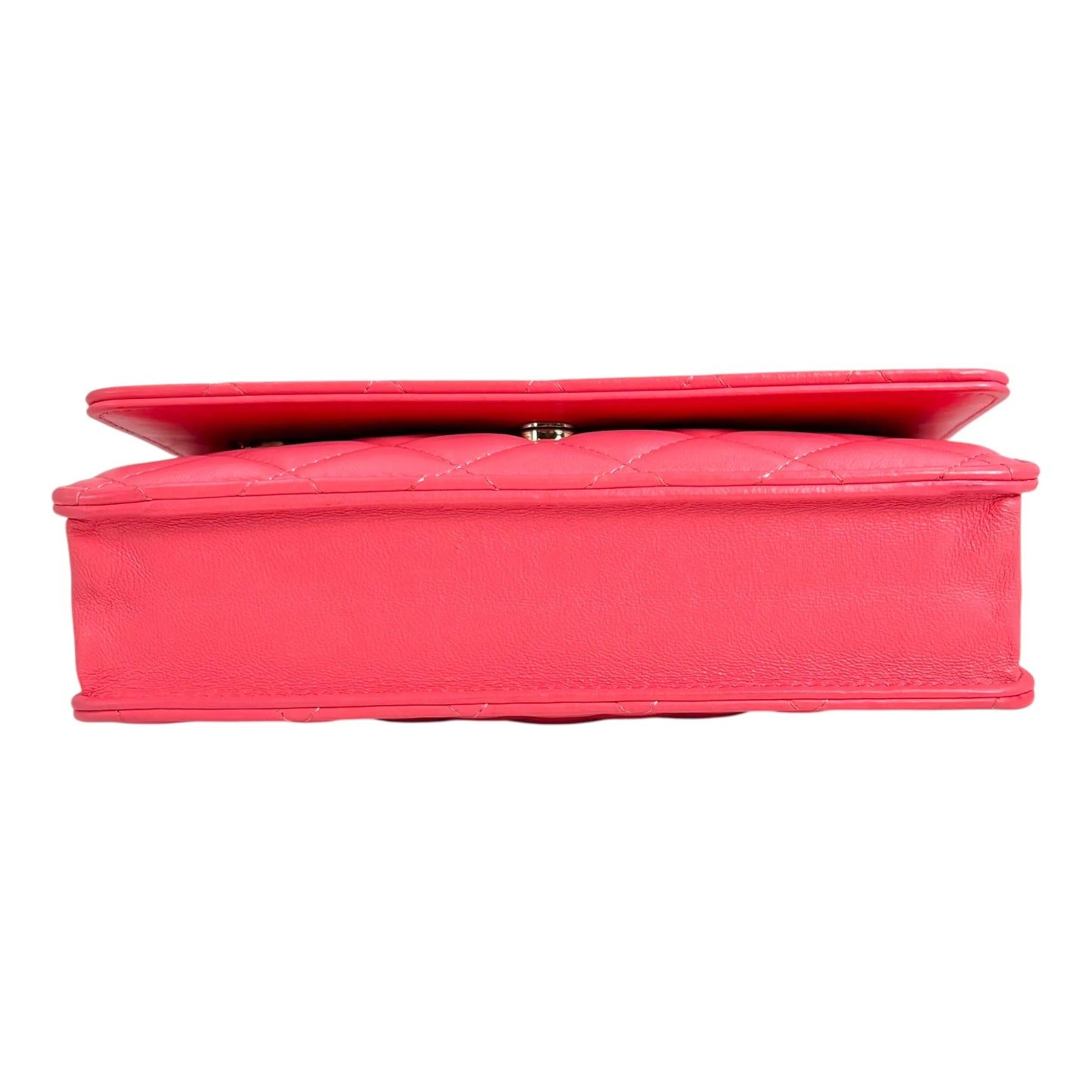 CHANEL Materasse Lamb Skin Chain Wallet - Pink