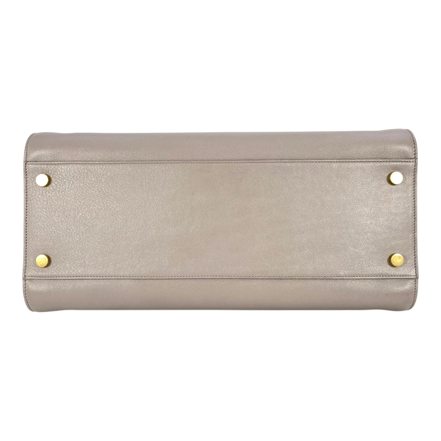 Saint Laurent Cabas Leather Hand Bag - Gray