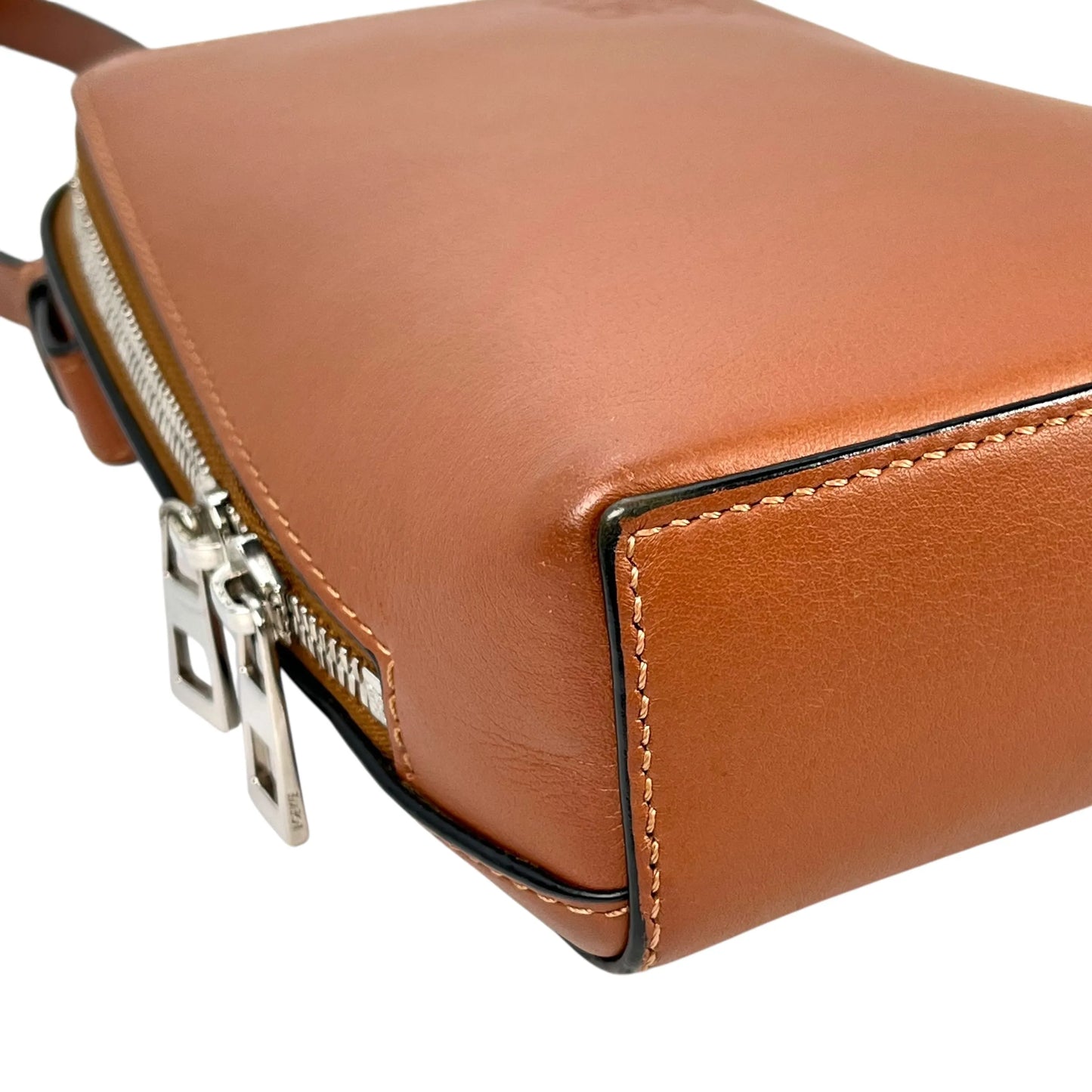 LOEWE Box Shoulder Bag Calfskin - Brown