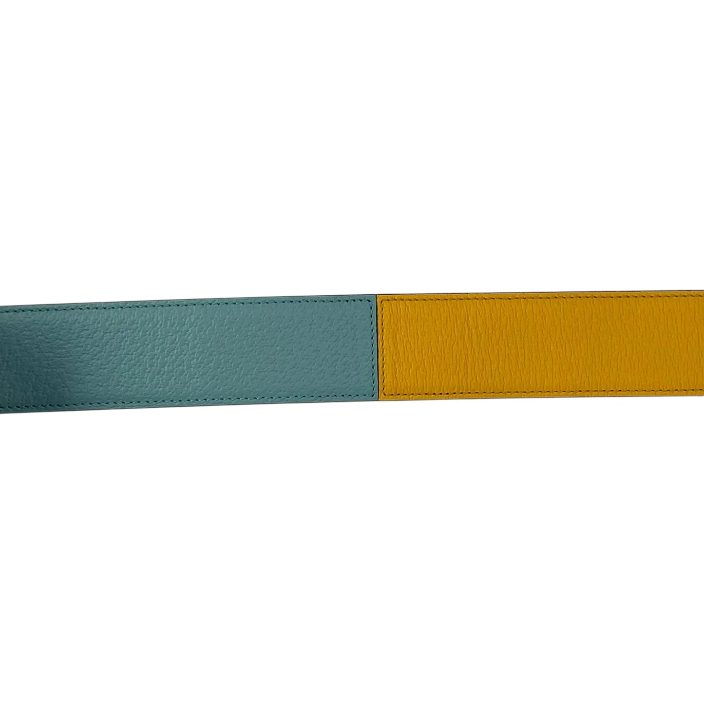 GUCCI Reversible Leather Belt Memorable Buckle - Orange Blue