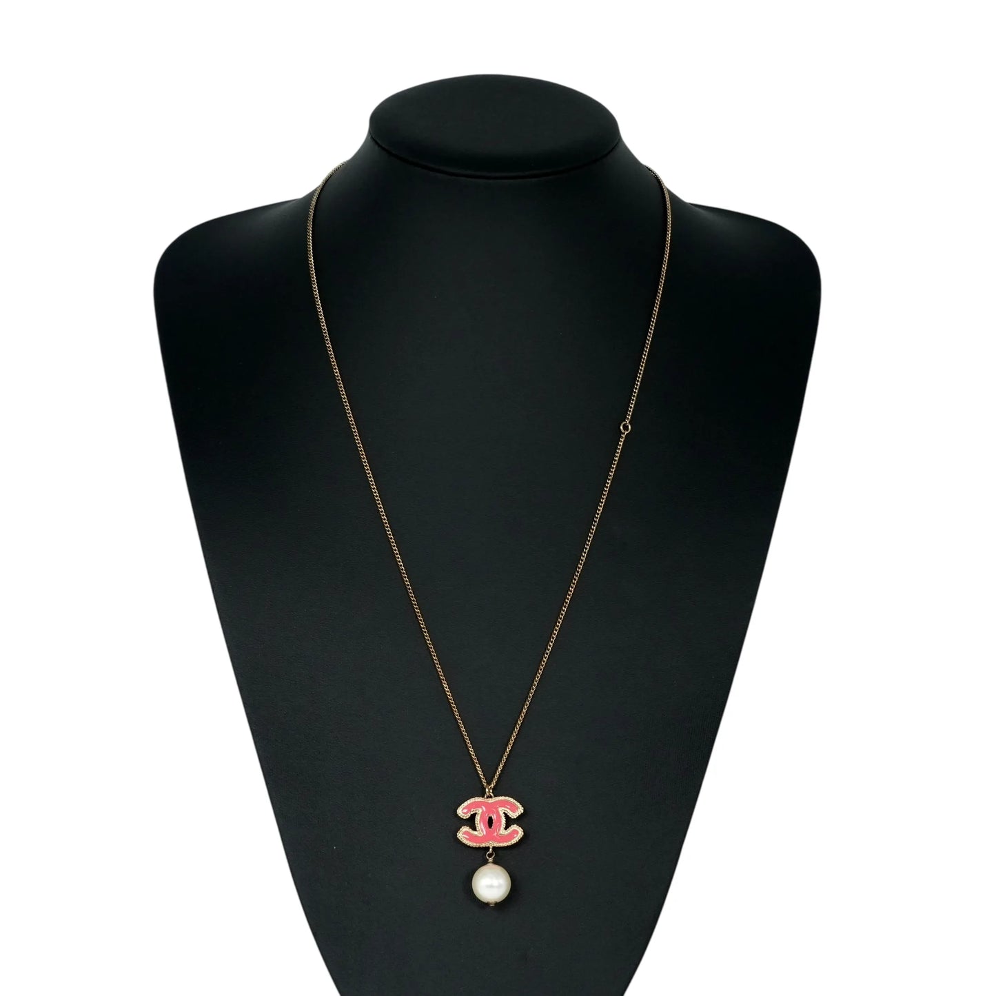 CHANEL CC Logo Fake Pearl - Pink