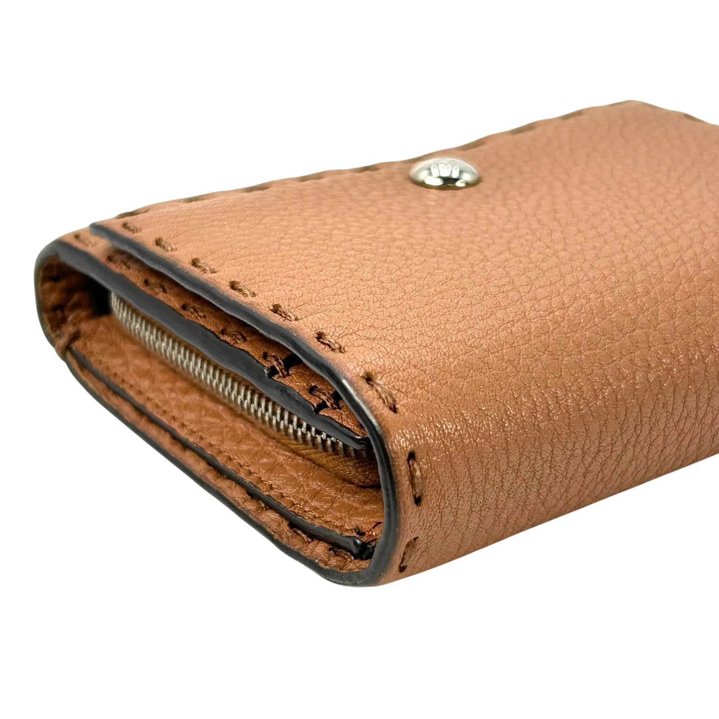 FENDI Selleria Compact Wallet - Brown