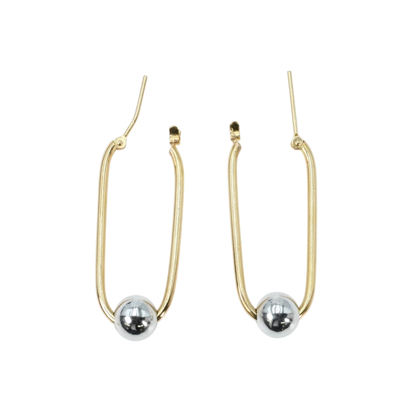 K18 Yellowgold Whitegold Earring