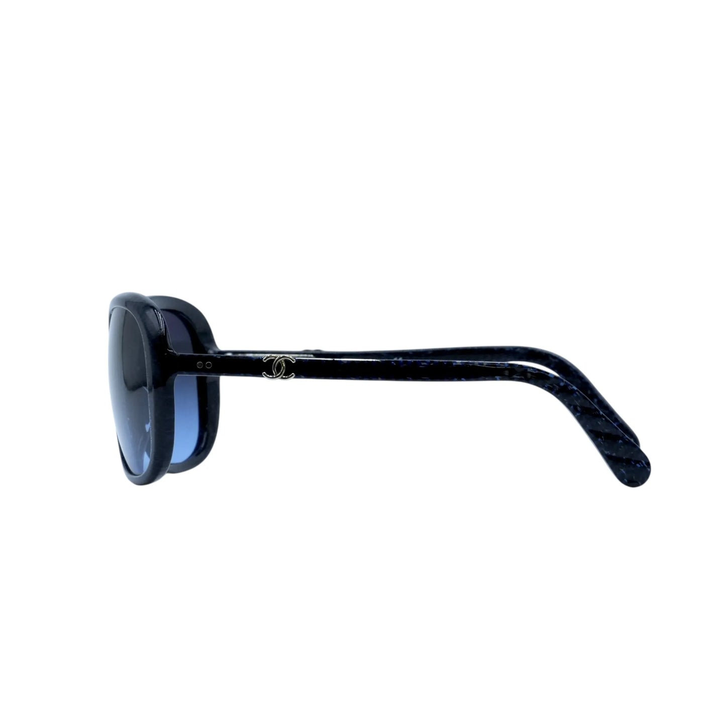 CHANEL CC Logo Blue Frame Sunglasses - Blue - 34485