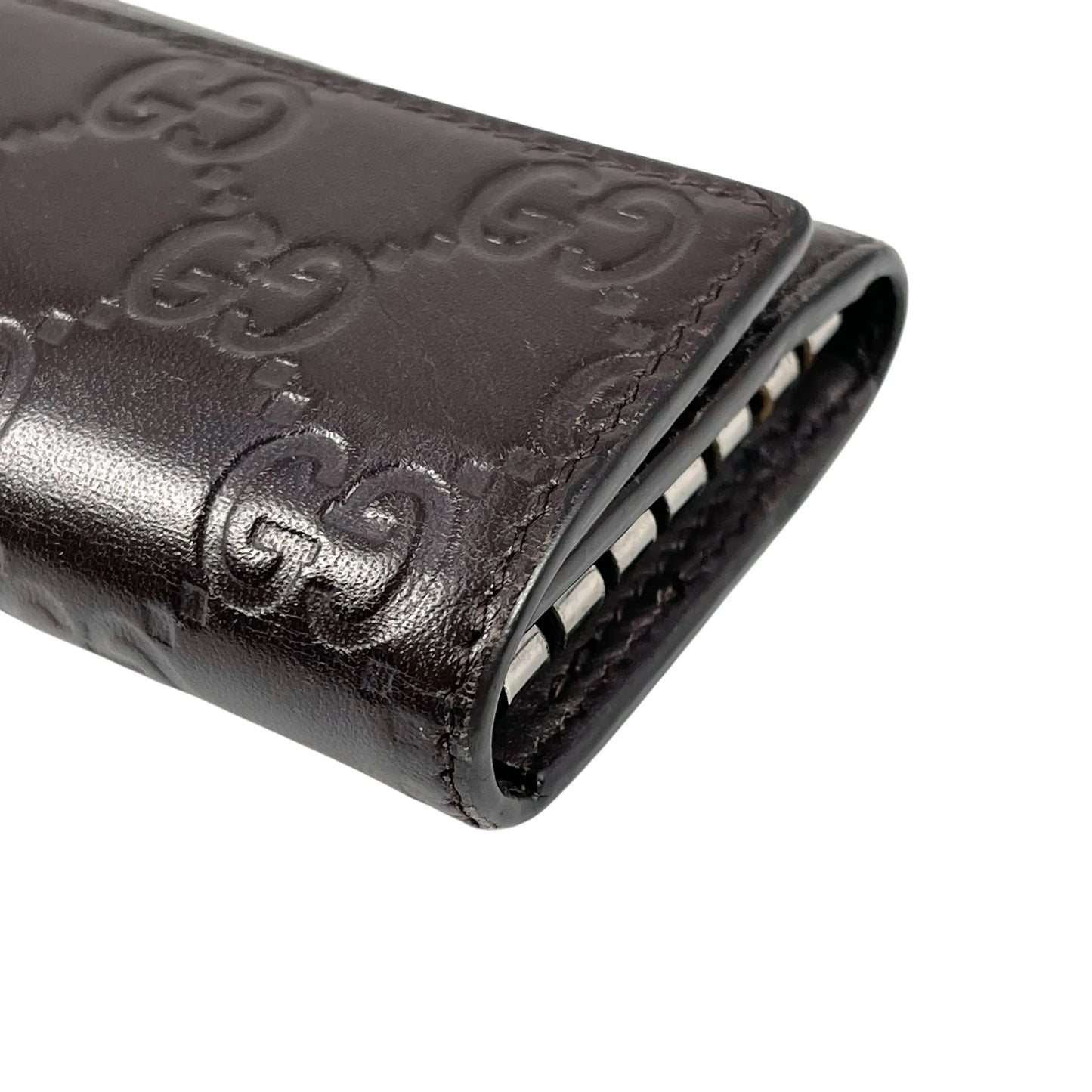GUCCI Guccissima Key Case - Darkbrown