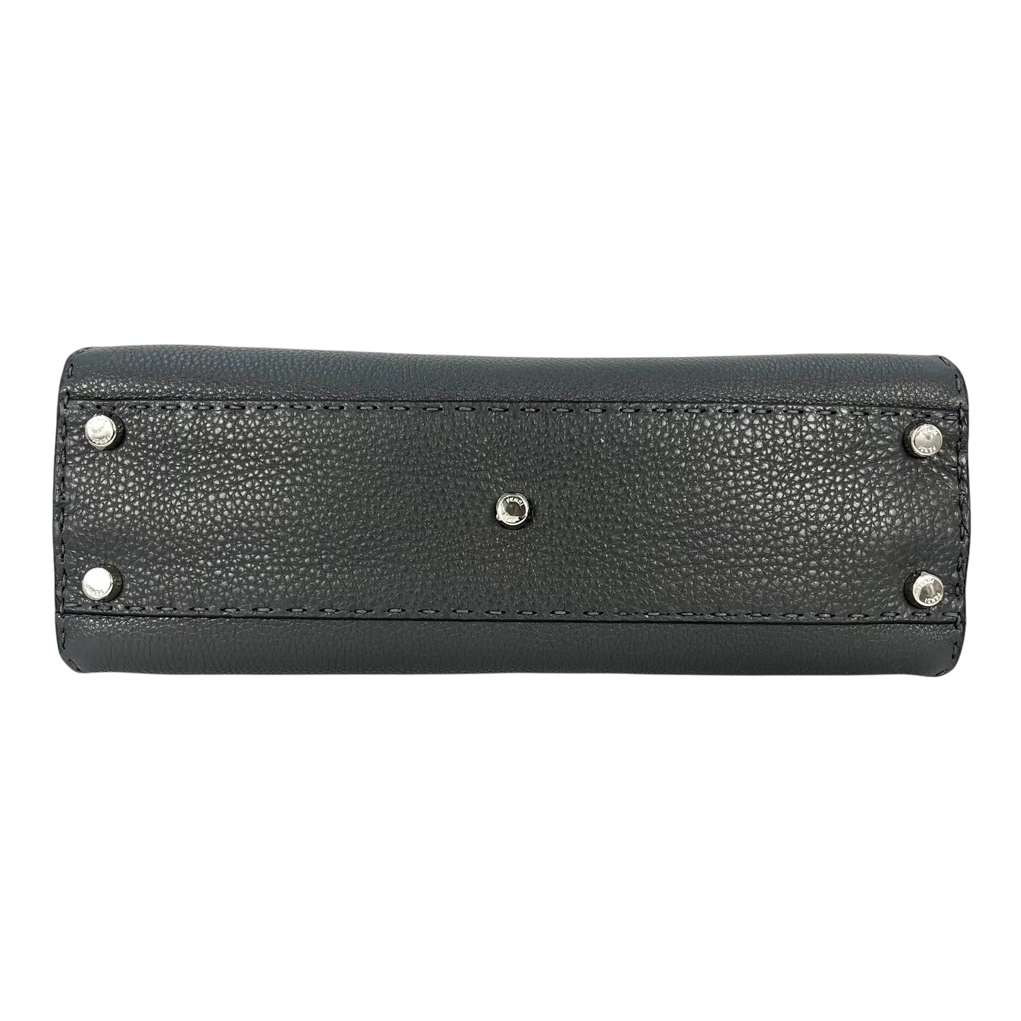 FENDI Peekaboo Leather Hand Bag Shoulder Bag - Gray