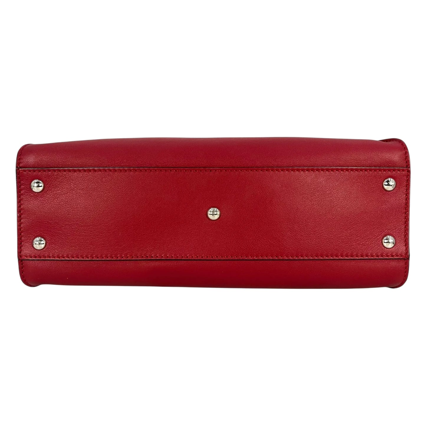 Fendi Peekaboo Iconic Medium Hand Bag Shoulder Bag - Red