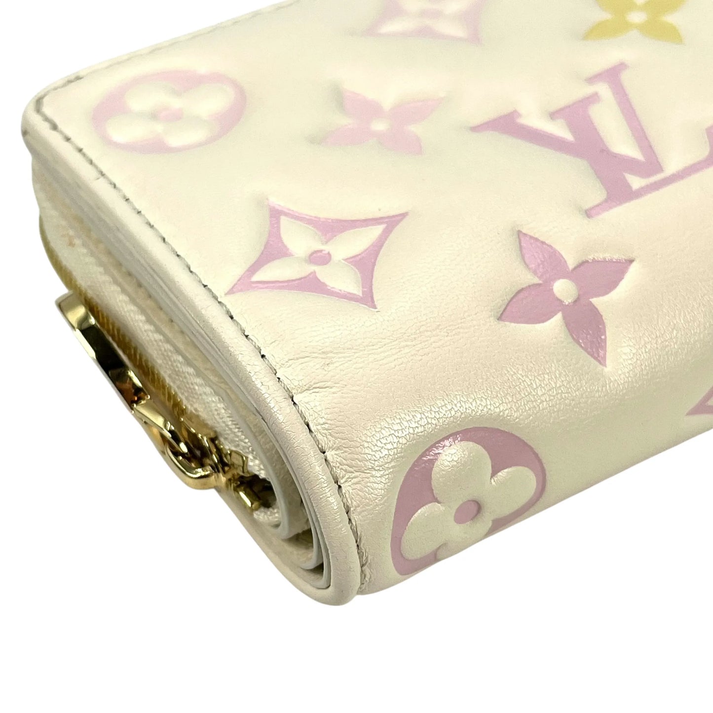 Louis Vuitton Monogram Portefeuille Lou Compact Wallet - White