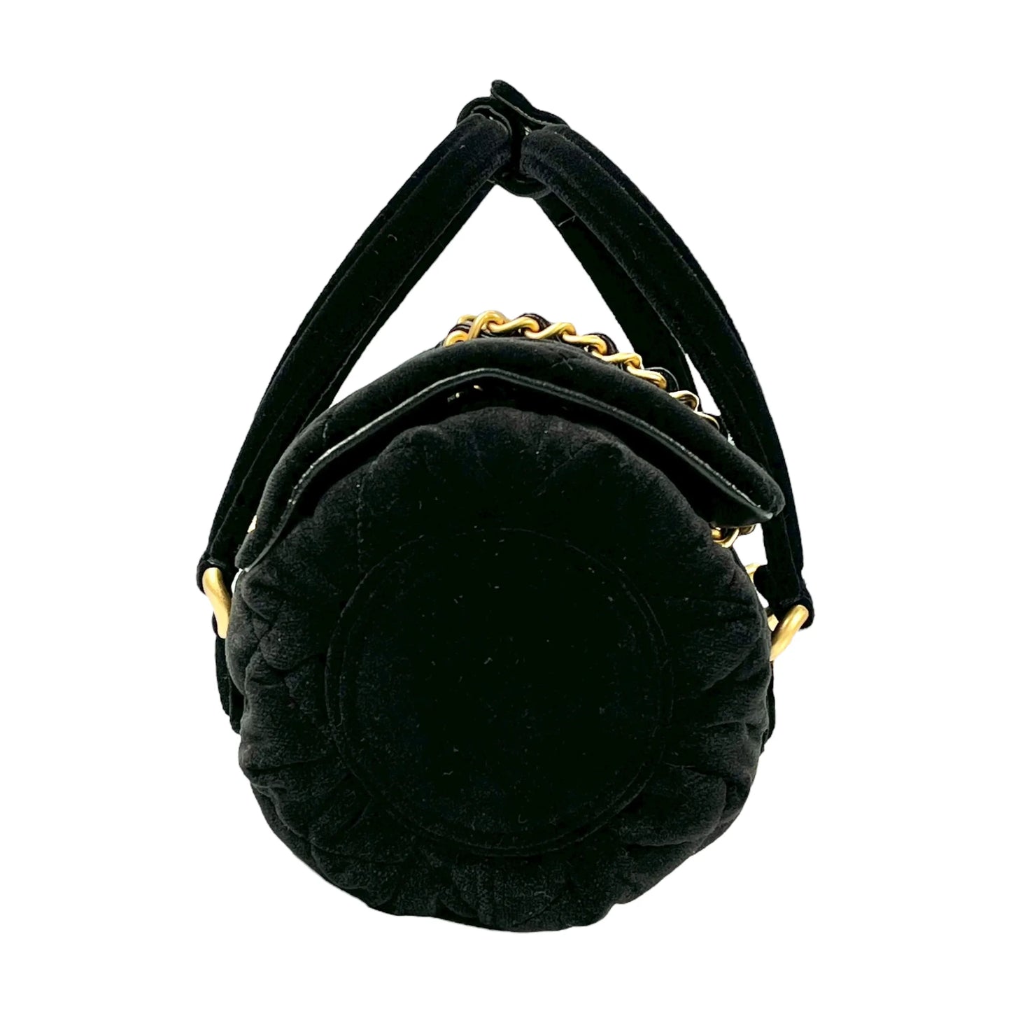CHANEL Matelasse Boston Velvet Mini Bag Shoulder Bag - Black