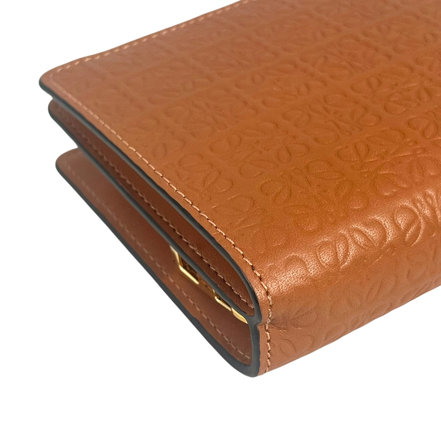Loewe Repeat Compact Wallet - Brown