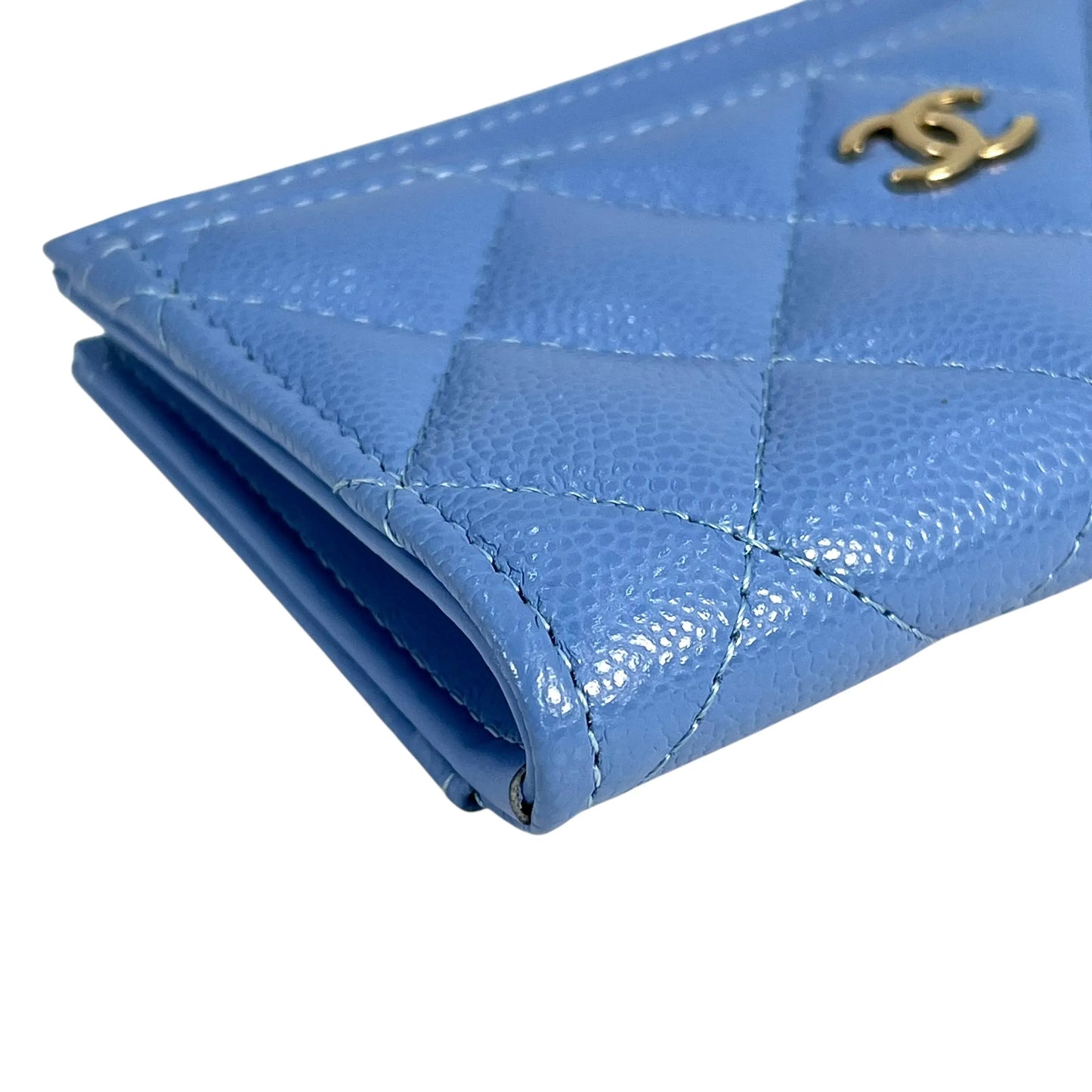CHANEL Caviarskin Classic Zipped Coin Case - Blue
