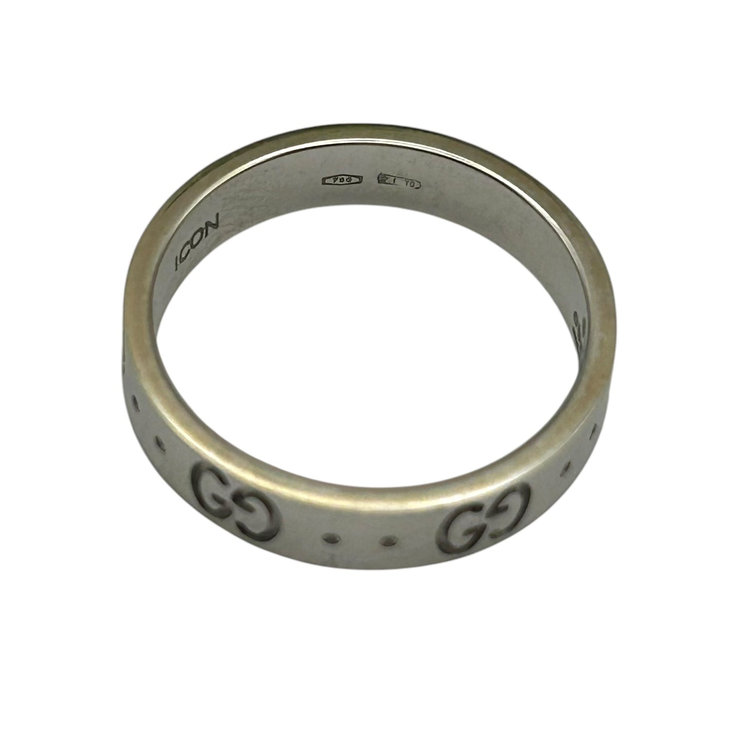 GUCCI Icon Ring 18KWG Jewelry