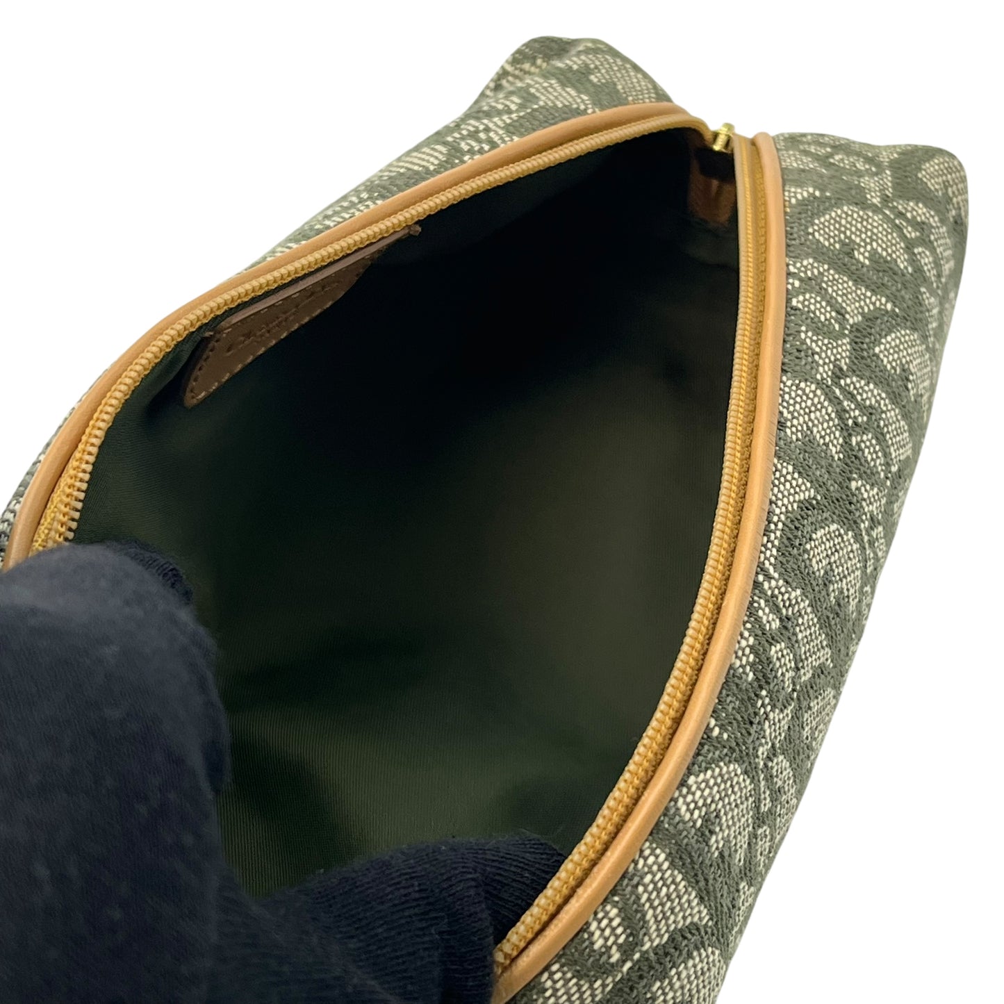 Dior Trotter Canvas Pouch Olive Green