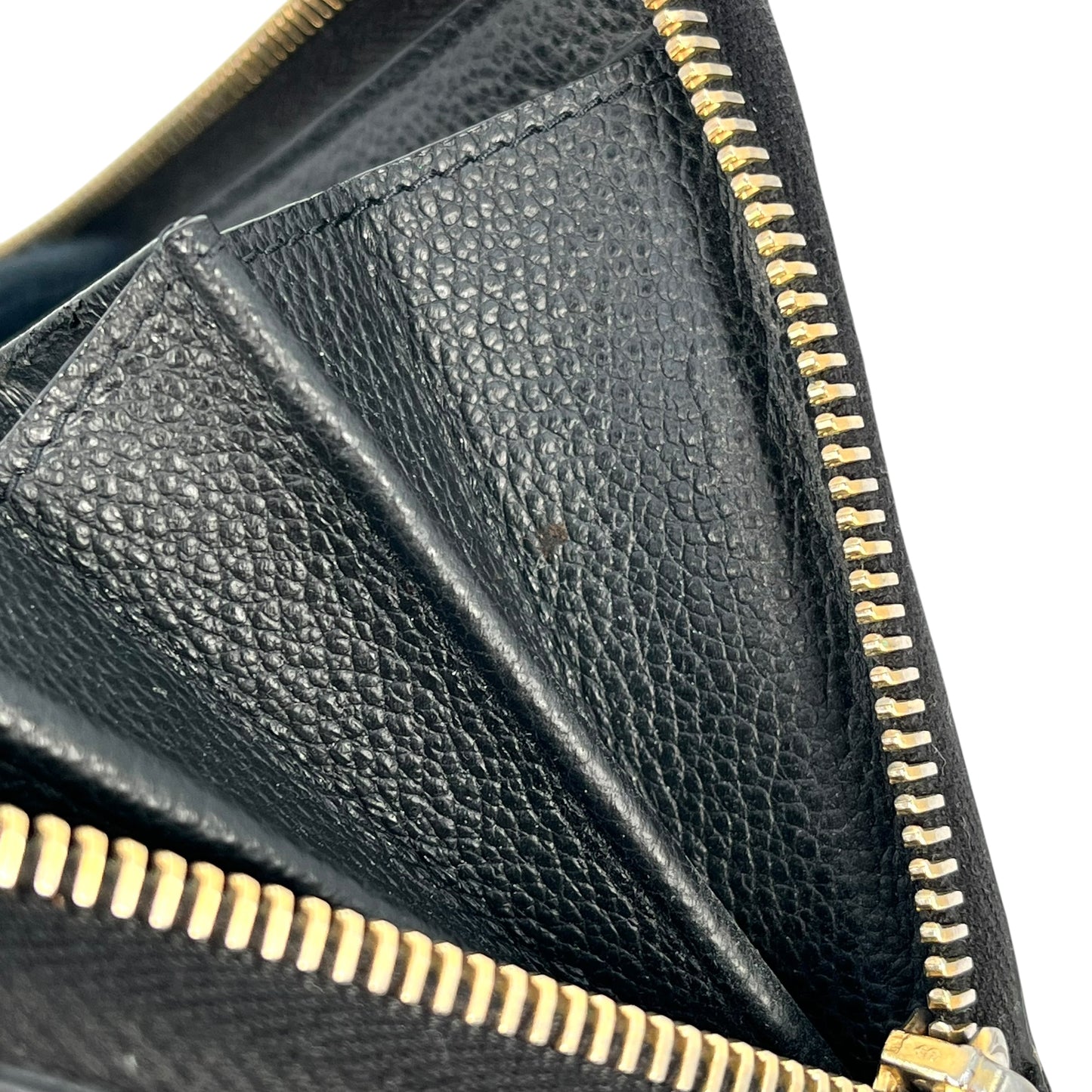 Saint Laurent YSL logo leather Round zip wallet