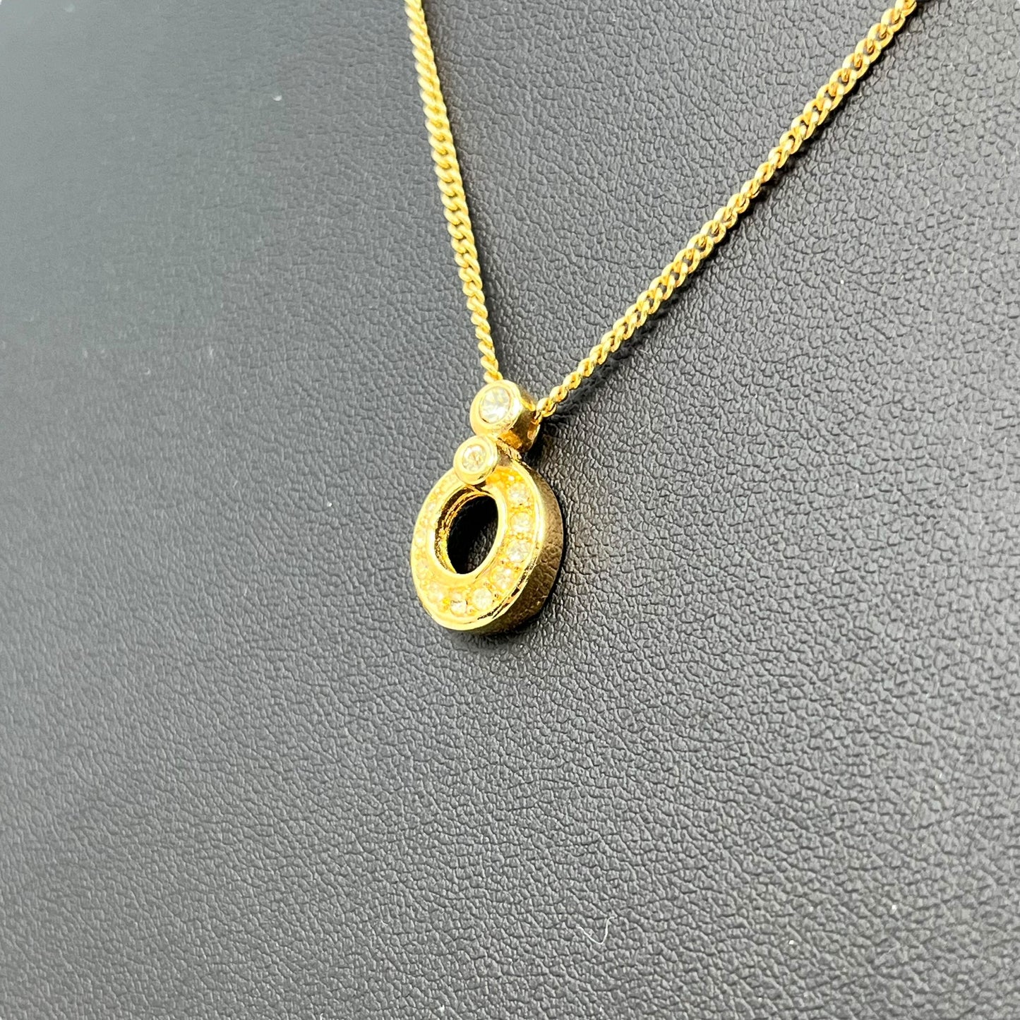 Dior Rhinestone Pendant Necklace