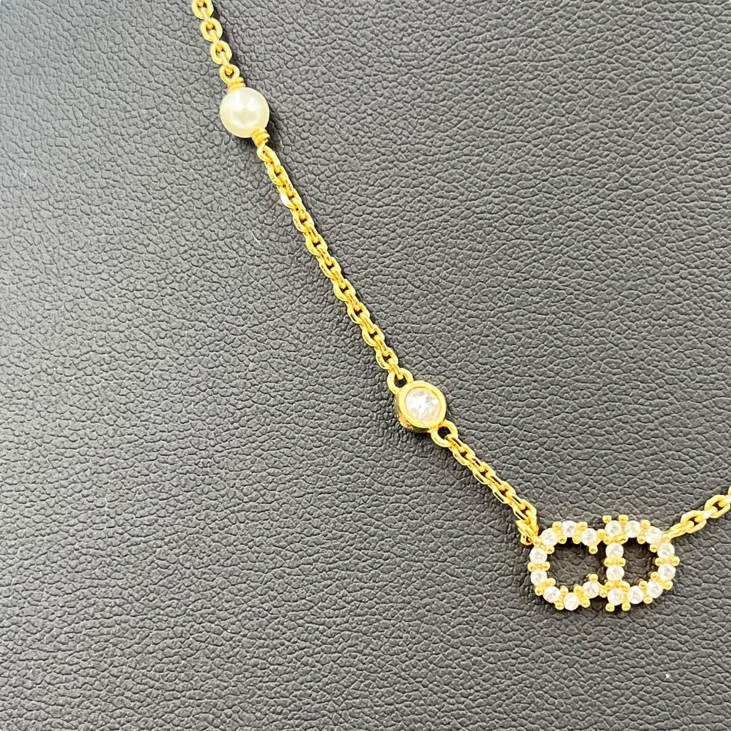 Dior Clair D Lune Necklace Metal Resin Pearl and Crystal