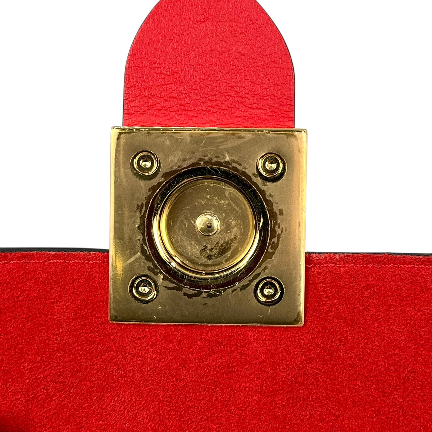 Louis Vuitton Lock BB Hand Bag Shoulder Bag - Red