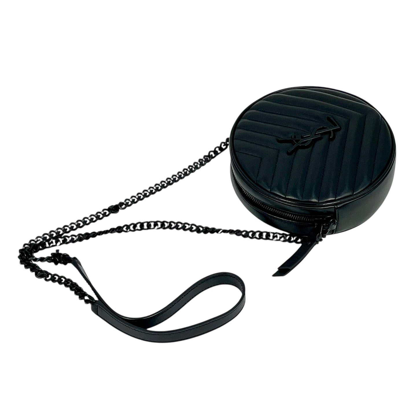 Saint Laurent Vinyle Mini Chain Shoulder Bag - Black